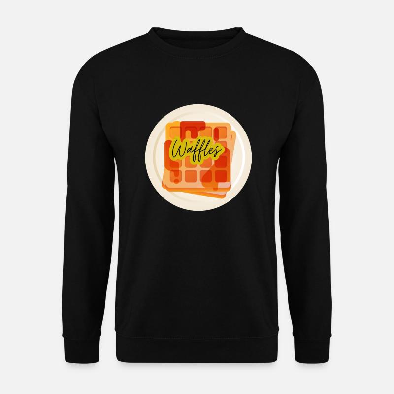 Breakfast waffles - Unisex Sweatshirt - black