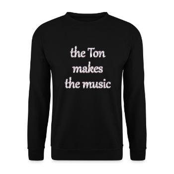 the Ton makes the music - Unisex Sweatshirt - black - Front - Alina (178cm) & Michal (187cm)