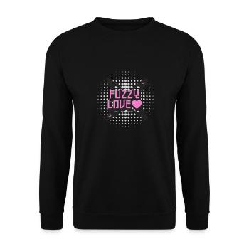 Fuzzy Love - Unisex Pullover - Schwarz - Vorne - Alina (178cm) & Michal (187cm)