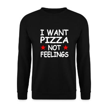 Pizza - Unisex Sweatshirt - black - Front - Alina (178cm) & Michal (187cm)