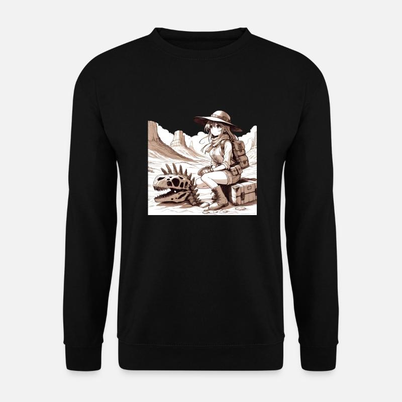 Manga Archeo Mädchen - Unisex Pullover - Schwarz