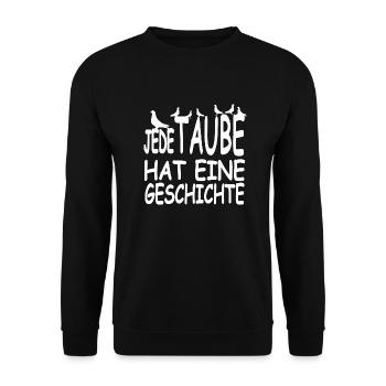 Tauben - Unisex Pullover - Schwarz - Vorne - Alina (178cm) & Michal (187cm)
