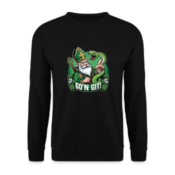 Funny st patricks day GO'N GIT! patty's day - Unisex Sweatshirt - black - Front - Alina (178cm) & Michal (187cm)
