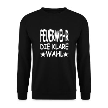 Feuerwehr - Unisex Pullover - Schwarz - Vorne - Alina (178cm) & Michal (187cm)