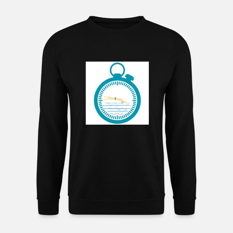 Schwimmen - Unisex Pullover - Schwarz