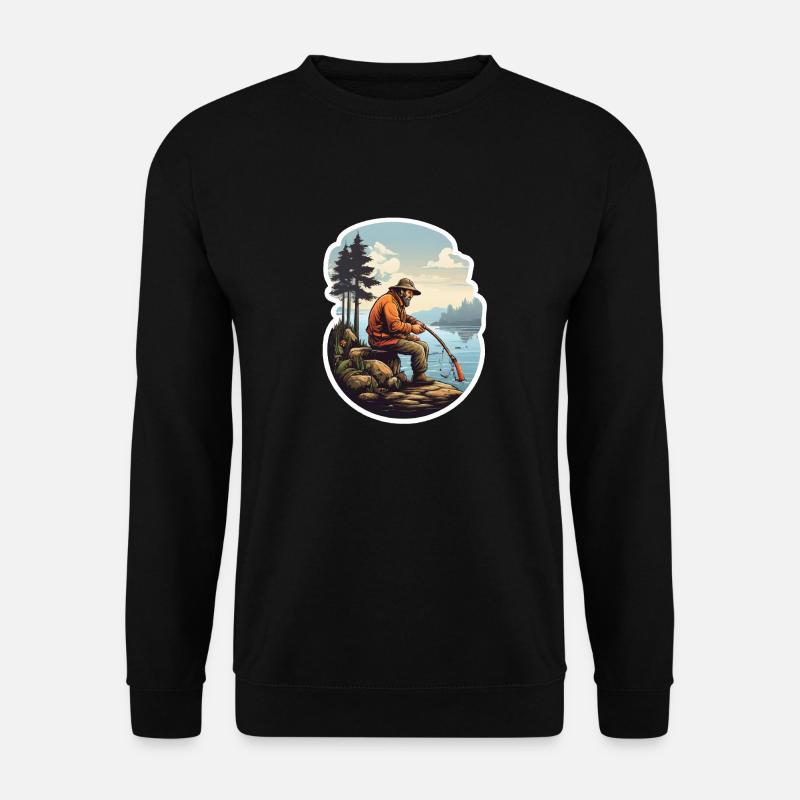 Fischermann Angler - Unisex Pullover - Schwarz