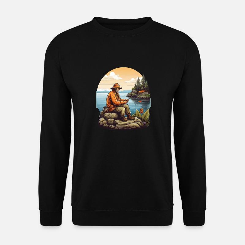 Fischermann Angler - Unisex Pullover - Schwarz