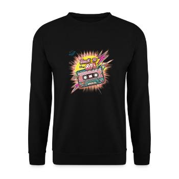 BBack to the 80s - Unisex Sweatshirt - black - Front - Alina (178cm) & Michal (187cm)