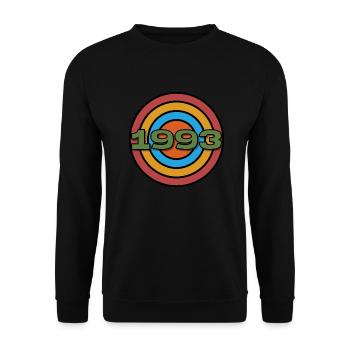 1993 Classic original birthday gift - Unisex Sweatshirt - black - Front - Alina (178cm) & Michal (187cm)