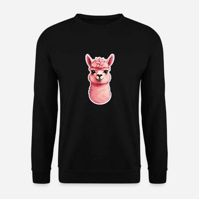 Lama lustieg freundlich - Unisex Pullover - Schwarz