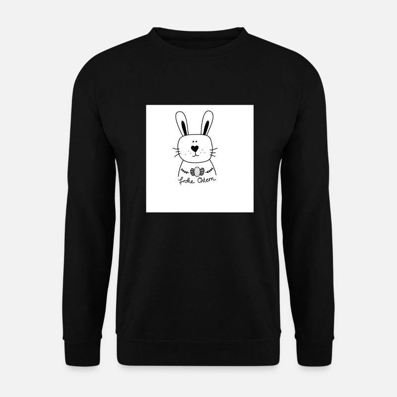 Sketchnotes Osterhase Eier - Unisex Pullover - Schwarz