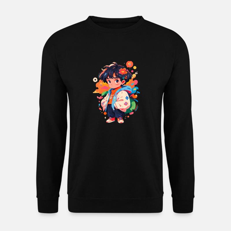 Manga Junge - Unisex Pullover - Schwarz