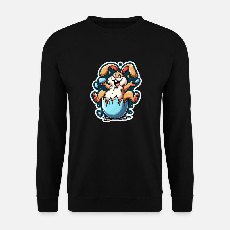 Osterhase lustig - Unisex Pullover - Schwarz