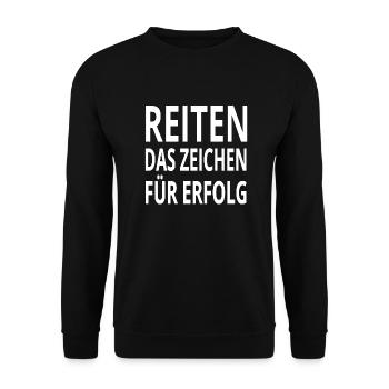 Reiten - Unisex Pullover - Schwarz - Vorne - Alina (178cm) & Michal (187cm)