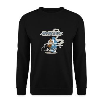 Augur sagt Nein - Unisex Pullover - Schwarz - Vorne - Alina (178cm) & Michal (187cm)