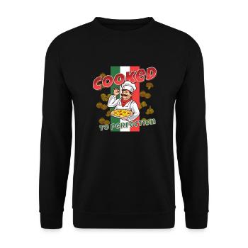 Pastry Baker Chef Cook Bread Baking Food Pizza - Unisex Sweatshirt - black - Front - Alina (178cm) & Michal (187cm)