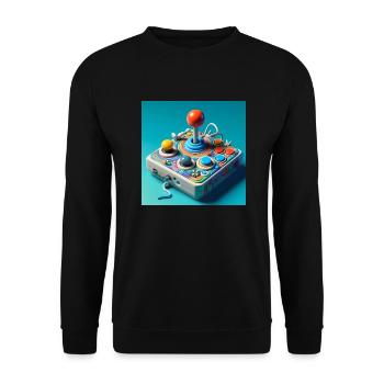 Joystick 8 - Unisex Pullover - Schwarz - Vorne - Alina (178cm) & Michal (187cm)