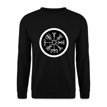 Wikinger Kompass schwarz - Unisex Pullover - Schwarz - Vorne - Alina (178cm) & Michal (187cm)