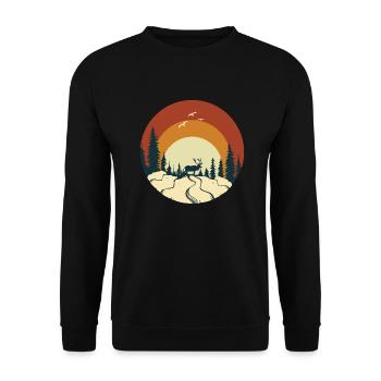 Une nature merveilleuse - Sweat-shirt Unisexe - noir - Devant - Alina (178cm) & Michal (187cm)