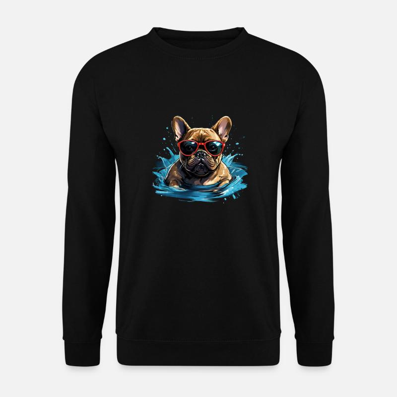 Meister im Hundeschwimmen - Unisex Pullover - Schwarz