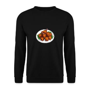 Pixel Chislic - Unisex Pullover - Schwarz - Vorne - Alina (178cm) & Michal (187cm)