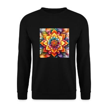 Mandala Time 2 - Unisex Pullover - Schwarz - Vorne - Alina (178cm) & Michal (187cm)