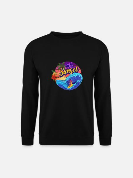 Unsetting Sun Debunking Sunset Sunrise Beach - Unisex Sweatshirt - black