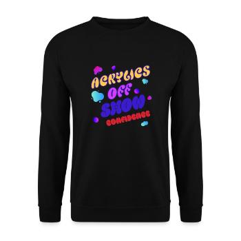 True Colors Style Acrylique Naturel Beau - Sweat-shirt Unisexe - noir - Devant - Alina (178cm) & Michal (187cm)