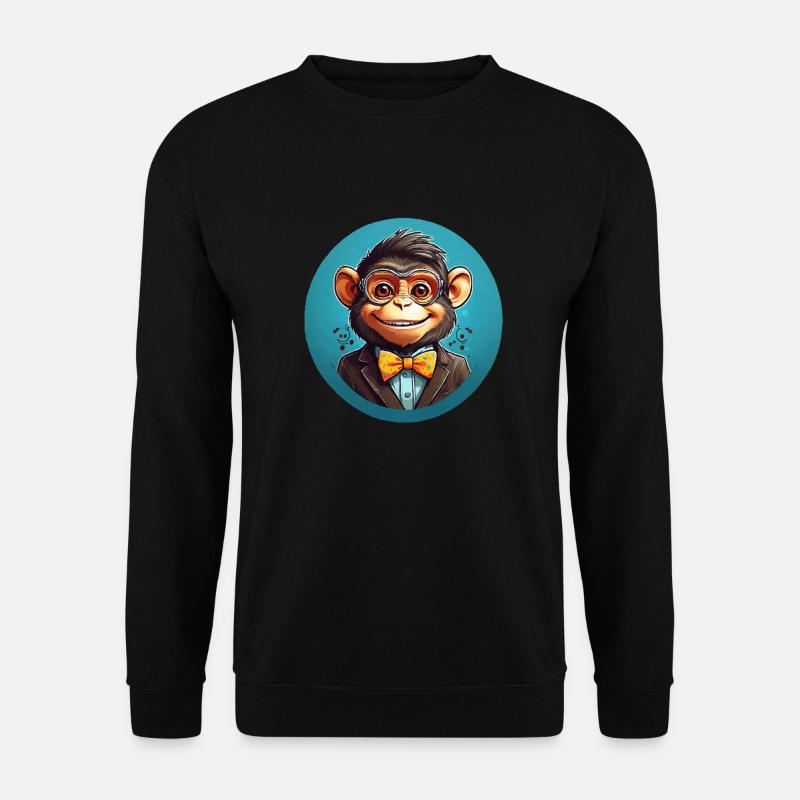 Monkey Lustieg - Unisex Sweatshirt - black