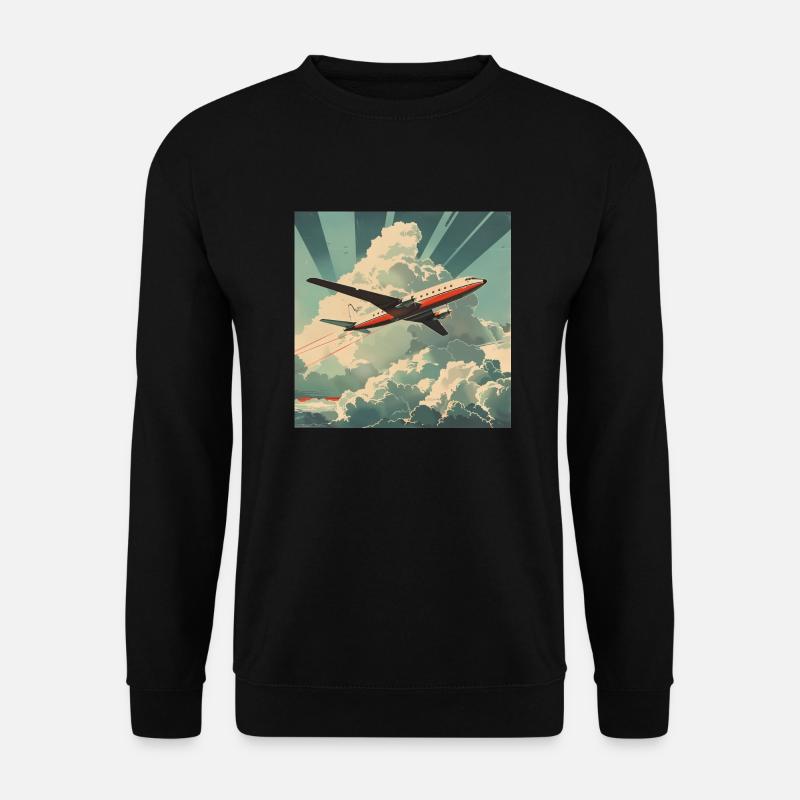 Vintage Airline Ad (fictional) - Unisex Pullover - Schwarz