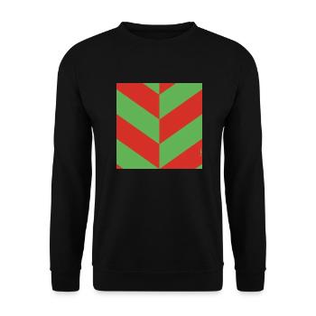 BLOW UP MOVIE: POP ART CUSHION 'DIAGONAL OP ART' - Unisex Sweatshirt - black - Front - Alina (178cm) & Michal (187cm)
