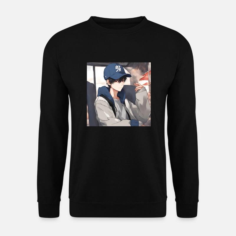 Geek-Boy-Anime - Unisex Pullover - Schwarz