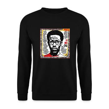 Fred - pop art - Unisex Sweatshirt - black - Front - Alina (178cm) & Michal (187cm)