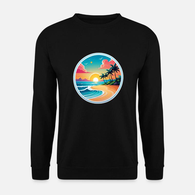 Strandurlaub Sonne Meer - Unisex Pullover - Schwarz