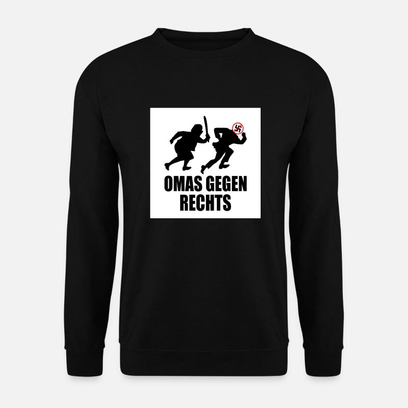 Omas gegen rechts - Unisex Pullover - Schwarz