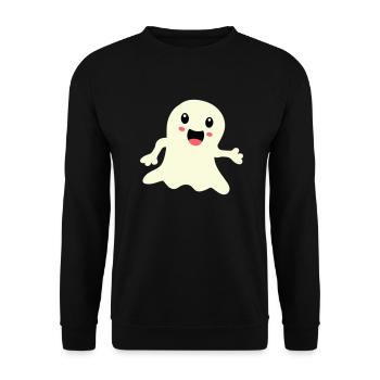Ghost 1 - Unisex Sweatshirt - black - Front - Alina (178cm) & Michal (187cm)