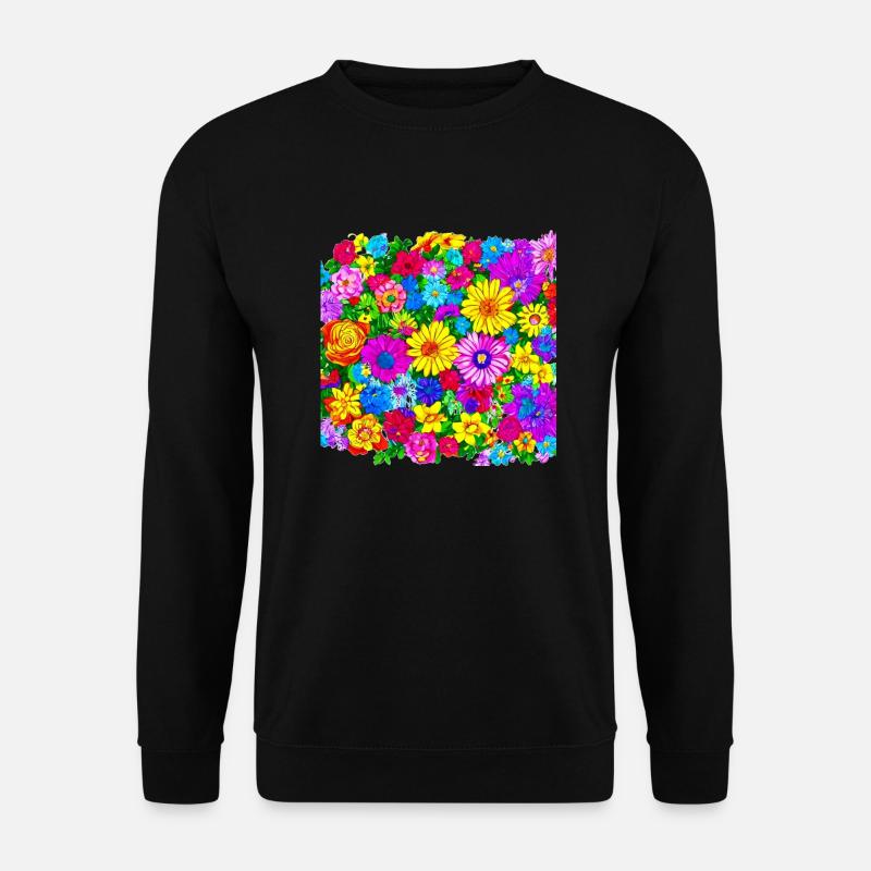 Flowers - Unisex Pullover - Schwarz