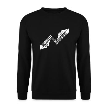 Nicht nur Freunde Brüder Passende Familie Freund - Unisex Pullover - Schwarz - Vorne - Alina (178cm) & Michal (187cm)