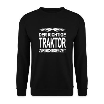 Traktor - Unisex Pullover - Schwarz - Vorne - Alina (178cm) & Michal (187cm)