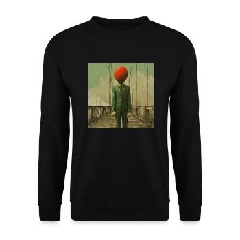 Luftballon - Unisex Pullover - Schwarz - Vorne - Alina (178cm) & Michal (187cm)