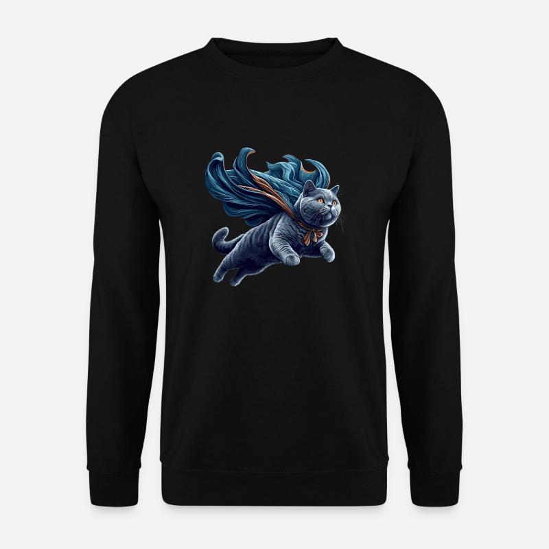 Super Cat BKH Blue Gift - Unisex Sweatshirt - black