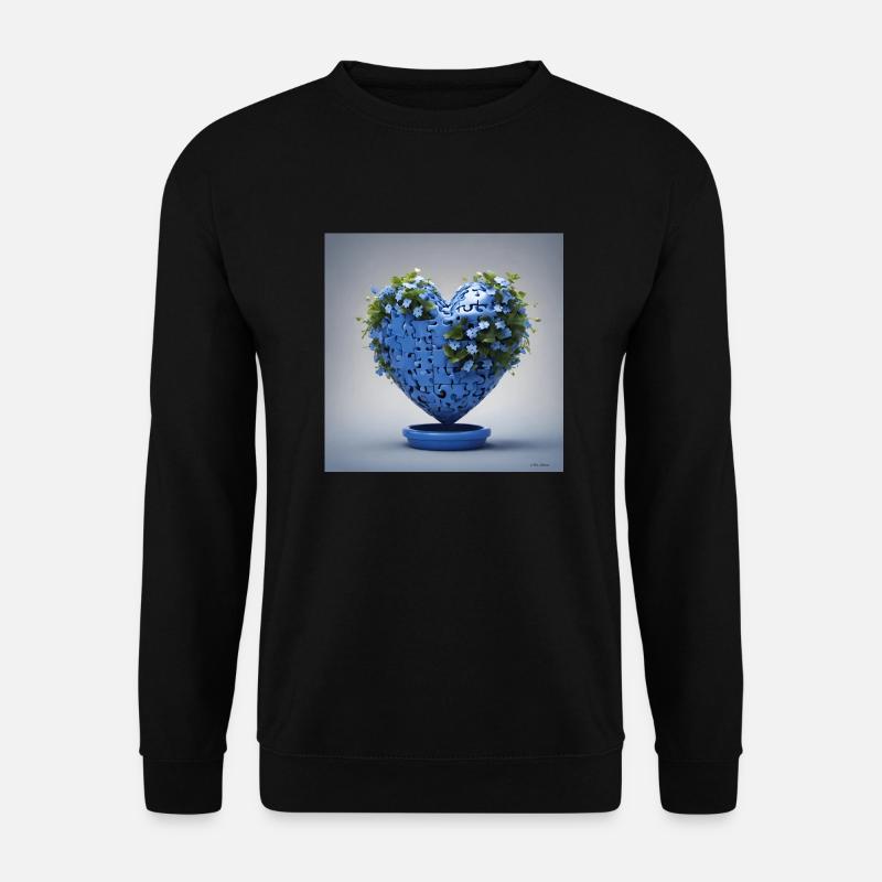 Autism Heart - Unisex Pullover - Schwarz