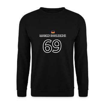 Trikot Fußball deutschland - Unisex Pullover - Schwarz - Vorne - Alina (178cm) & Michal (187cm)