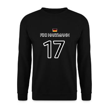 Nummer 17 - Unisex Pullover - Schwarz - Vorne - Alina (178cm) & Michal (187cm)