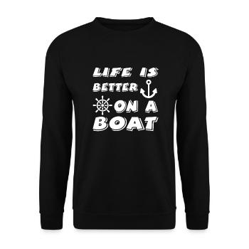 Sail - Unisex Sweatshirt - black - Front - Alina (178cm) & Michal (187cm)