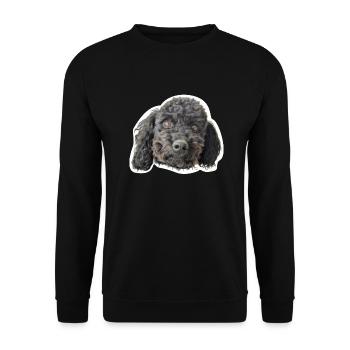 Tête de caniche noire - Sweat-shirt Unisexe - noir - Devant - Alina (178cm) & Michal (187cm)