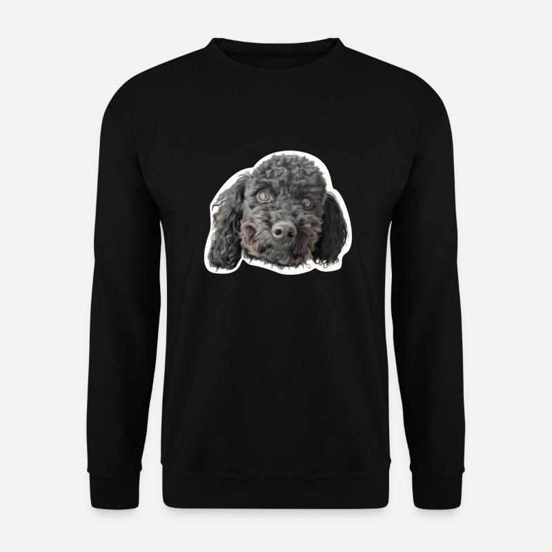 Poodle head black - Unisex Sweatshirt - black