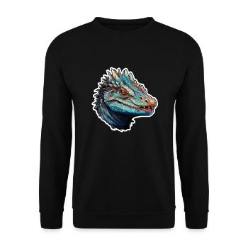 Lézard - Sweat-shirt Unisexe - noir - Devant - Alina (178cm) & Michal (187cm)