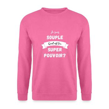 Souple super pouvoir - Sweat-shirt Unisexe - rose - Devant