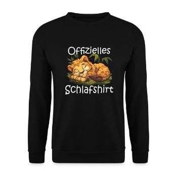 Offizielles Schlafshirt Wildcatbaby - Unisex Pullover - Schwarz - Vorne - Alina (178cm) & Michal (187cm)